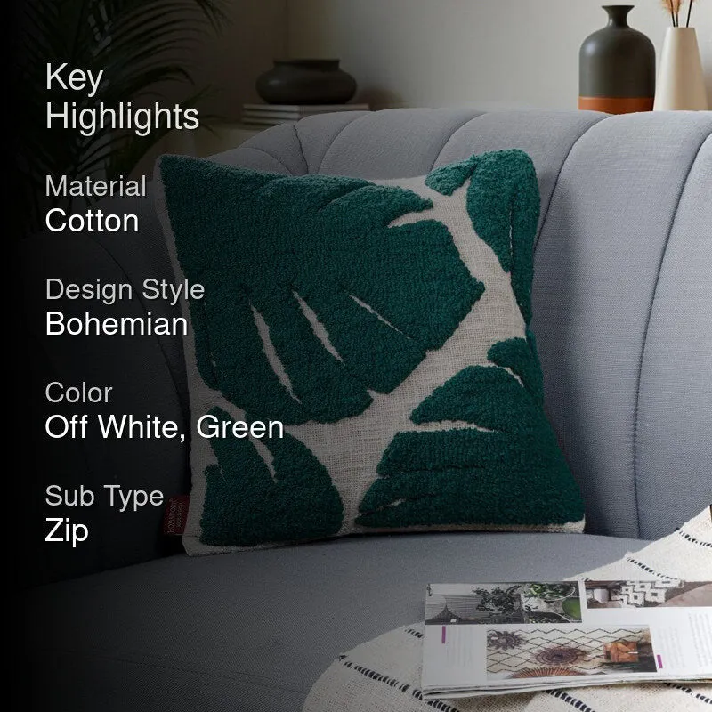 Olive Trail Tufted Cushion Cover media 2
