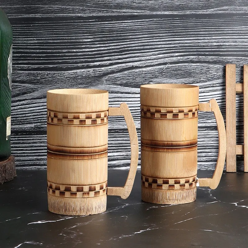 Nature Sip Bamboo Beer Mugs (350 mL) - Set of Two media 1