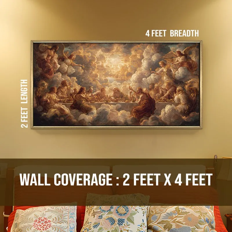 Luminous Clouds Canvas Wall Painting With Frame media 8