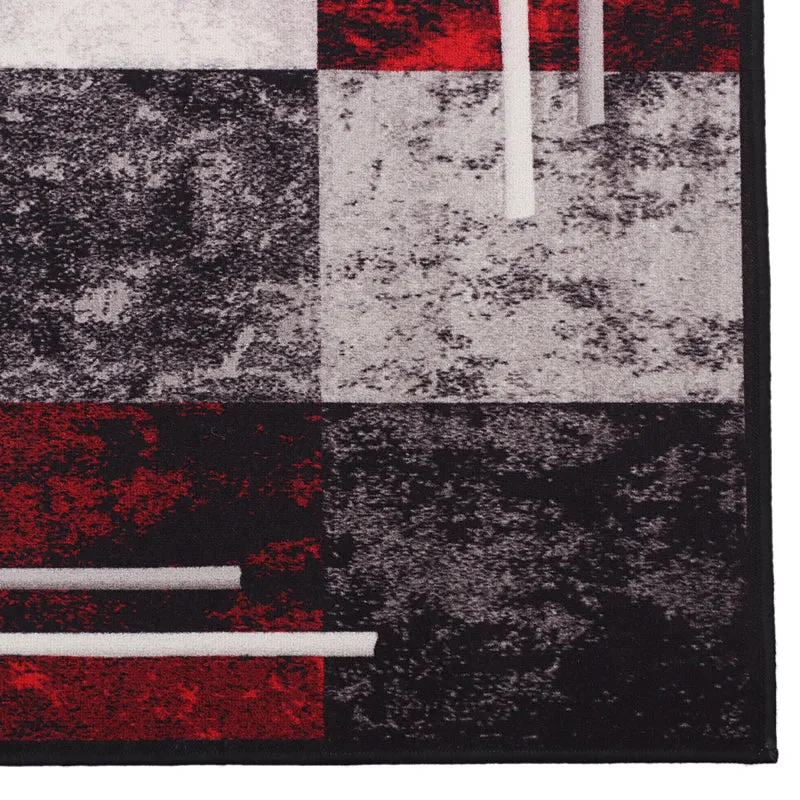 Crimson Checks Anti-Skid Carpet media 4