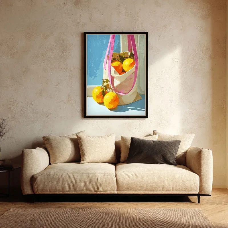CitrusCharm Canvas Wall Painting - Black Frame media 1