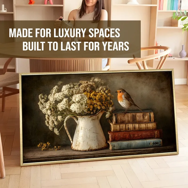 Vintage Perch Canvas Wall Painting With Frame media 5