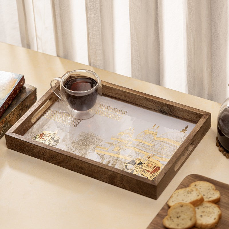 Ashbury Classic Mango Wood Serving Tray Set - Six Piece Set media 3