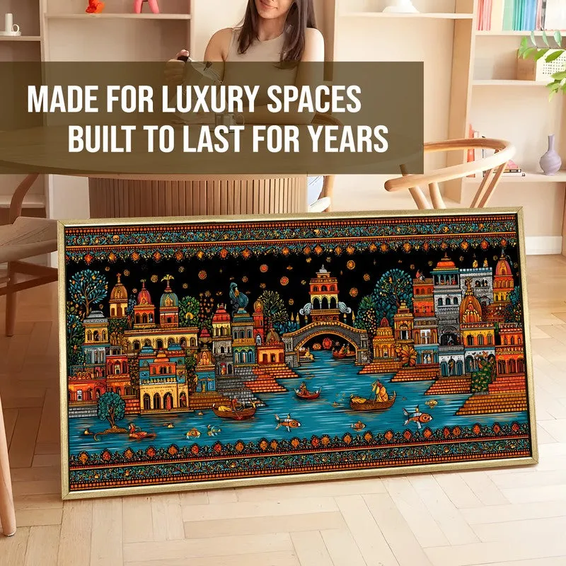 Vibrant Kashi Folk Wall Art media 5