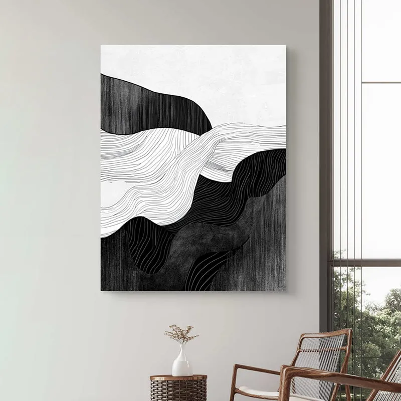 Ink Waves & Lines Wall Art media 4
