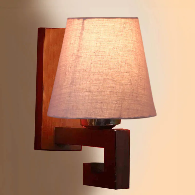 Roz Conical Wooden Wall Lamp media 4