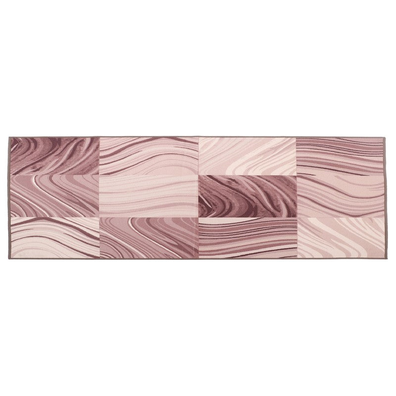 Wavy Rectangle Nylon Runner Rug