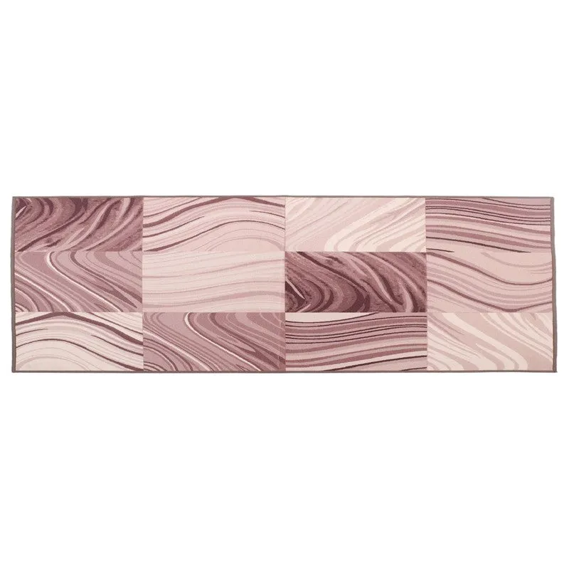 Wavy Rectangle Nylon Runner Rug media 1
