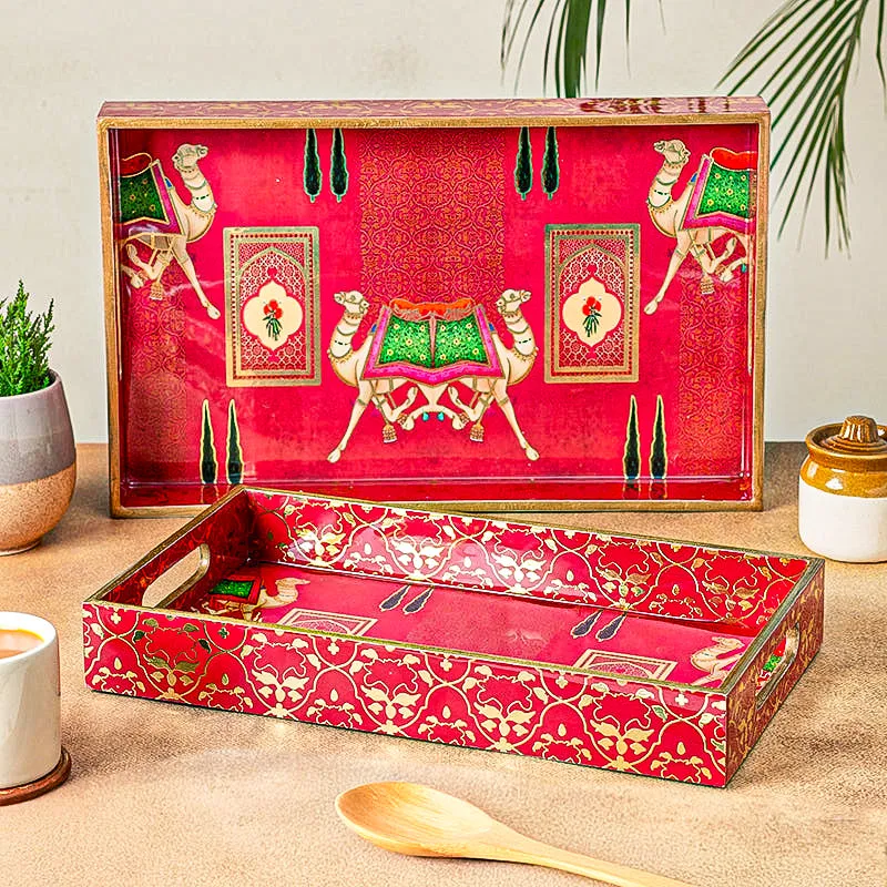 Camel Carriage Serving Tray - Large & Medium media 1