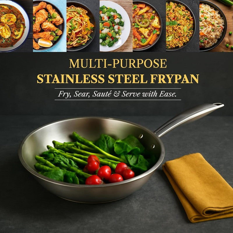 Solara Stainless Steel Frying Pan with Handle (1700 ML) - 22 CM media 7