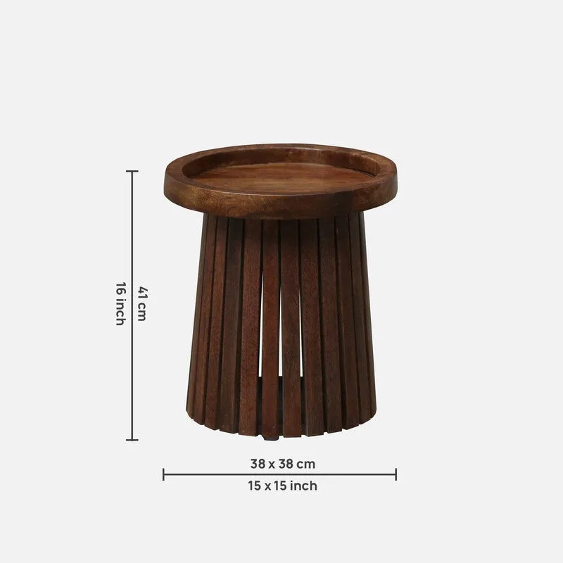 UrbanNest Mango Wood Side & Bedside Tables - Brown media 9