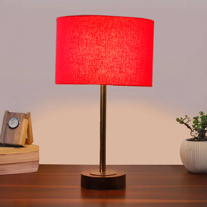 Cotin I Rodin Wooden Table Lamp - Red,Gold,Brown media 2