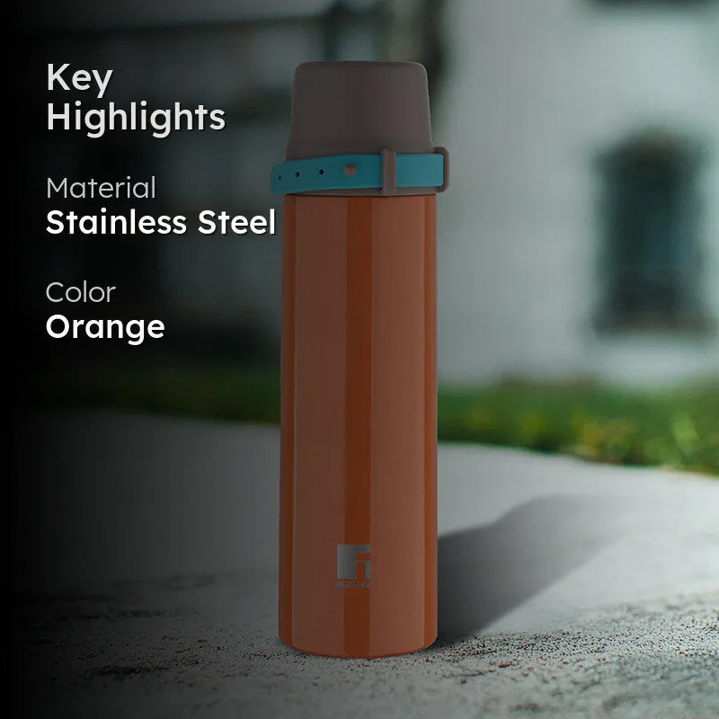 Bergner Silque Double Walled Hot & Cold Flask (Orange) - 500 mL media 2