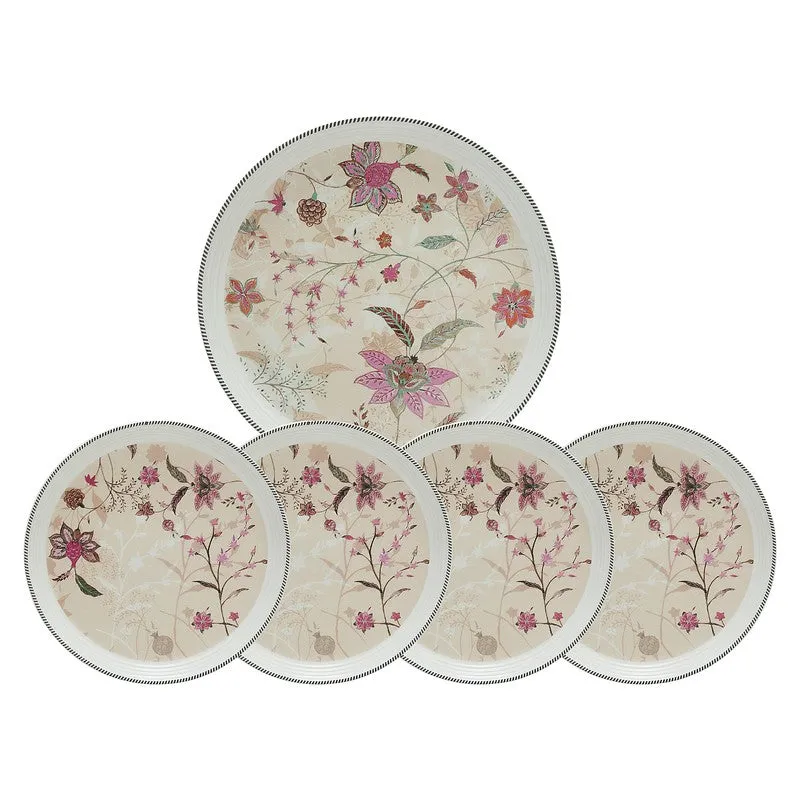 Blossom Serve 4 Quarter Plates with 1 Dinner Plate - Five Piece Set media 5