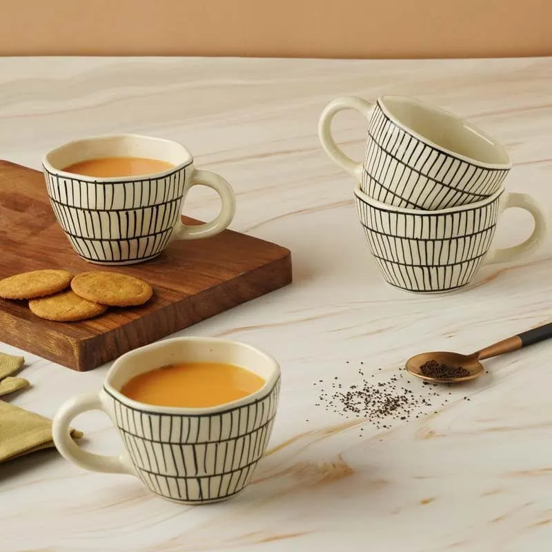 Small Ceramic Tea Cup (210 mL Each) - Set of Four media 1