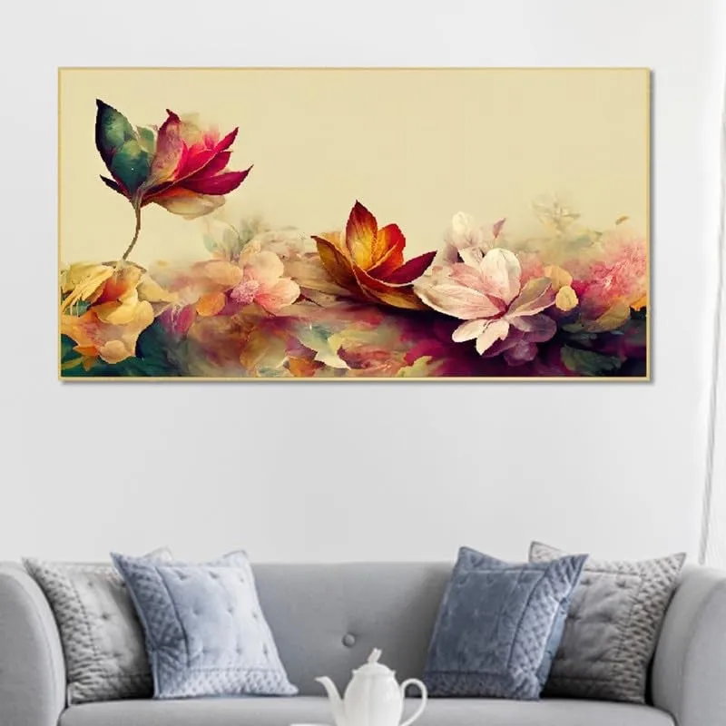 Blush Garden Canvas Wall Painting With Frame media 3