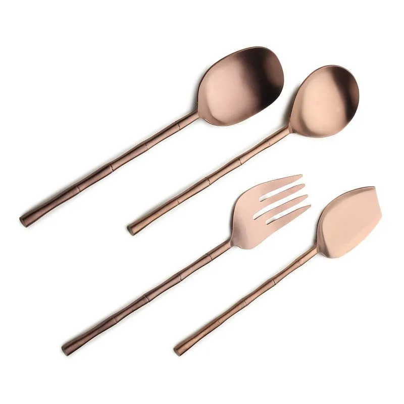 Bamboo Elegance Rose Serving Set - Four Piece Set media 6