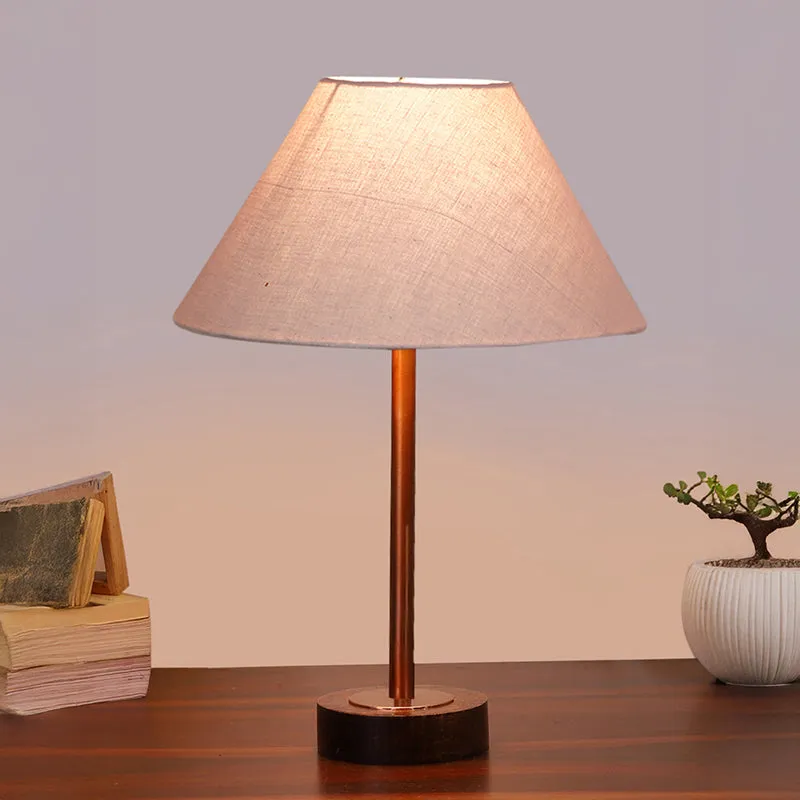 Cotin II Rodin Wooden Table Lamp - Grey,Copper,Brown media 2