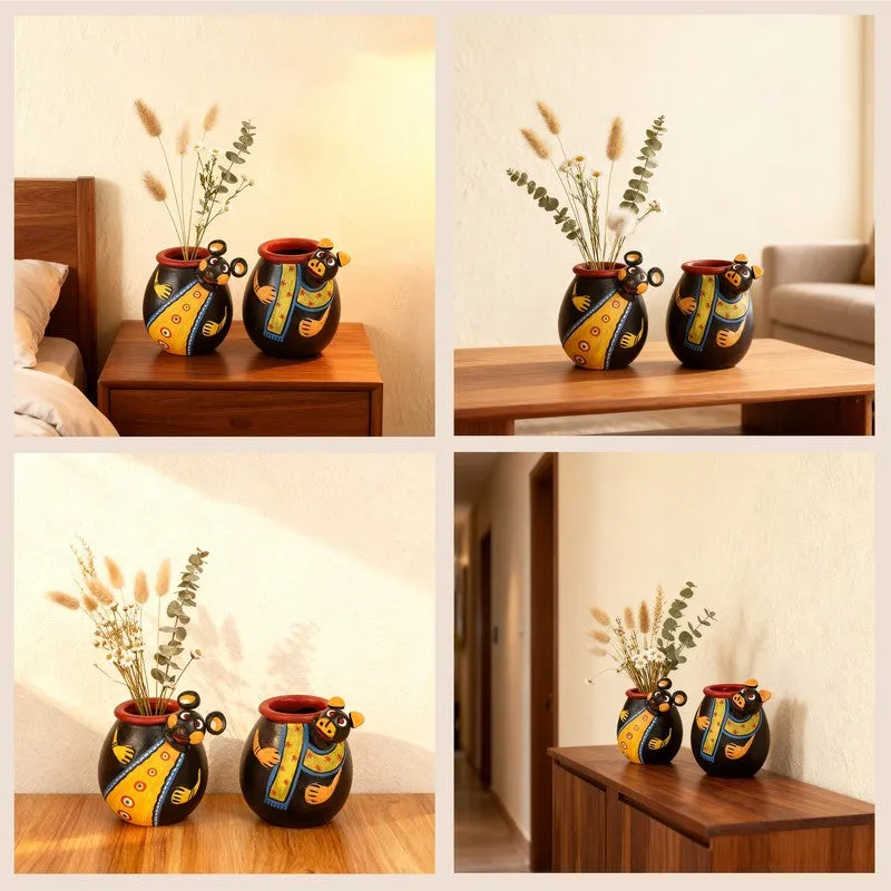Urshia Terracotta Vase - Set of Two media 5