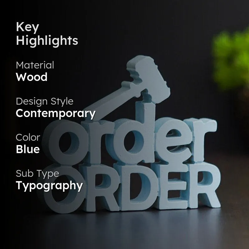Order Hammer Typography Showpiece media 2