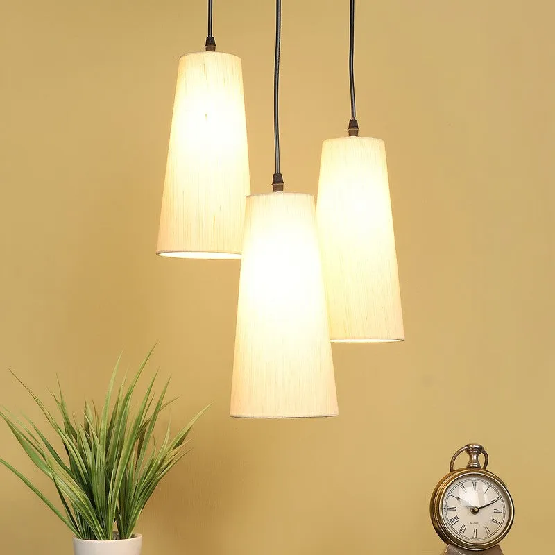 Nordic Neutral Triple Metal Ceiling Lamp - Off White media 2