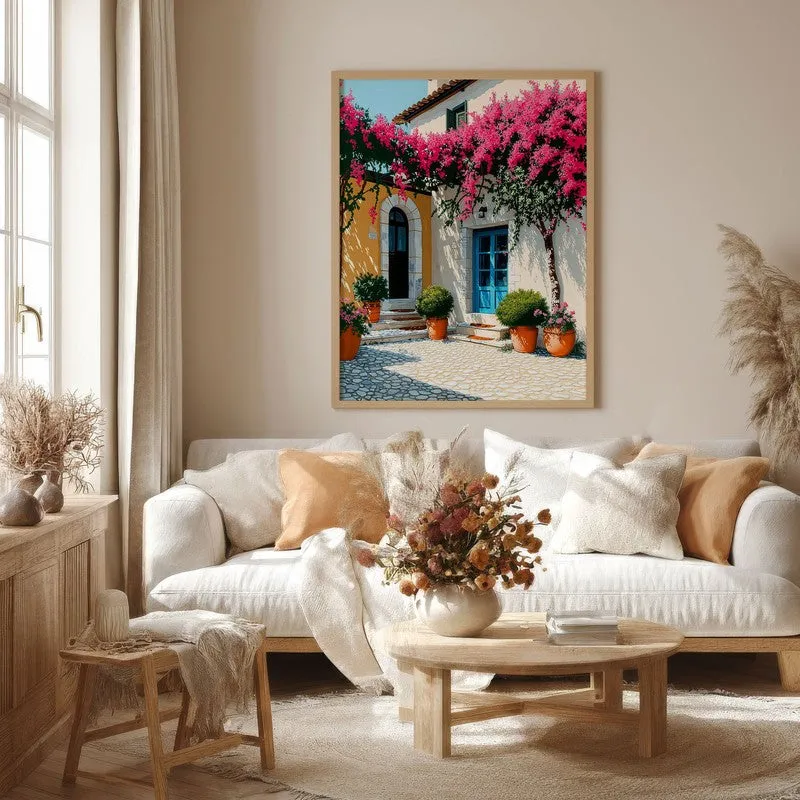 Vireta Canvas Wall Painting With Brown Frame media 1