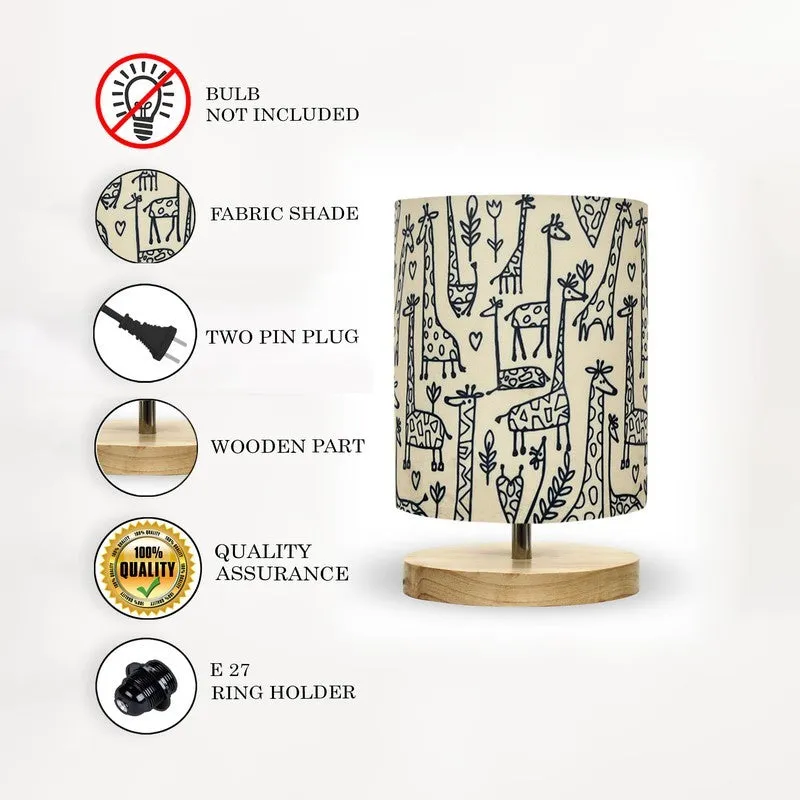 SleepEase Cozy Wooden Table Lamp - Beige media 6