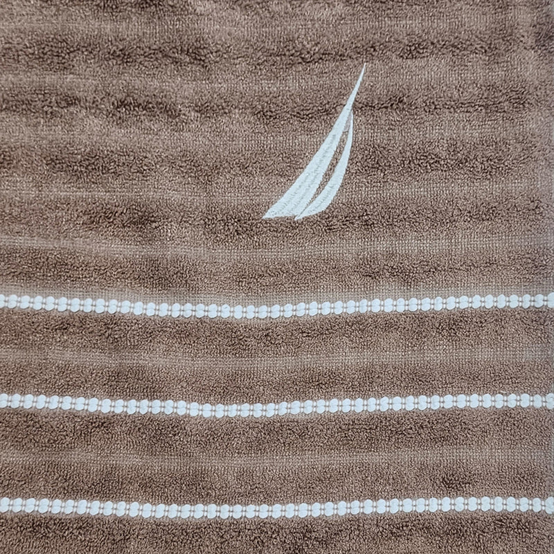 Nautica Oasis Stripe Bath Towel - Brown media 5