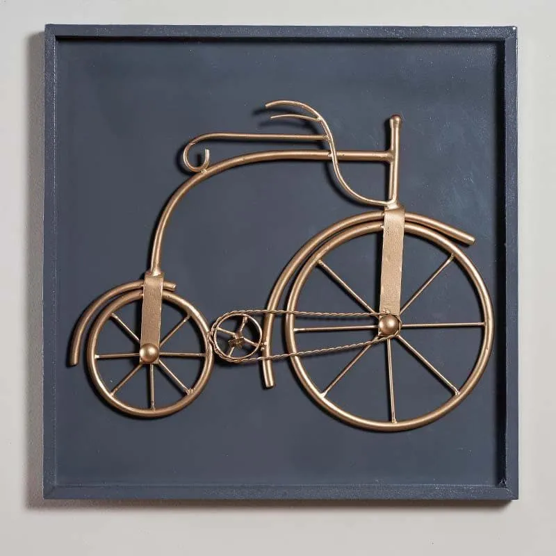 Muted Gold Retro Metal Bicycle Wall Accent media 5