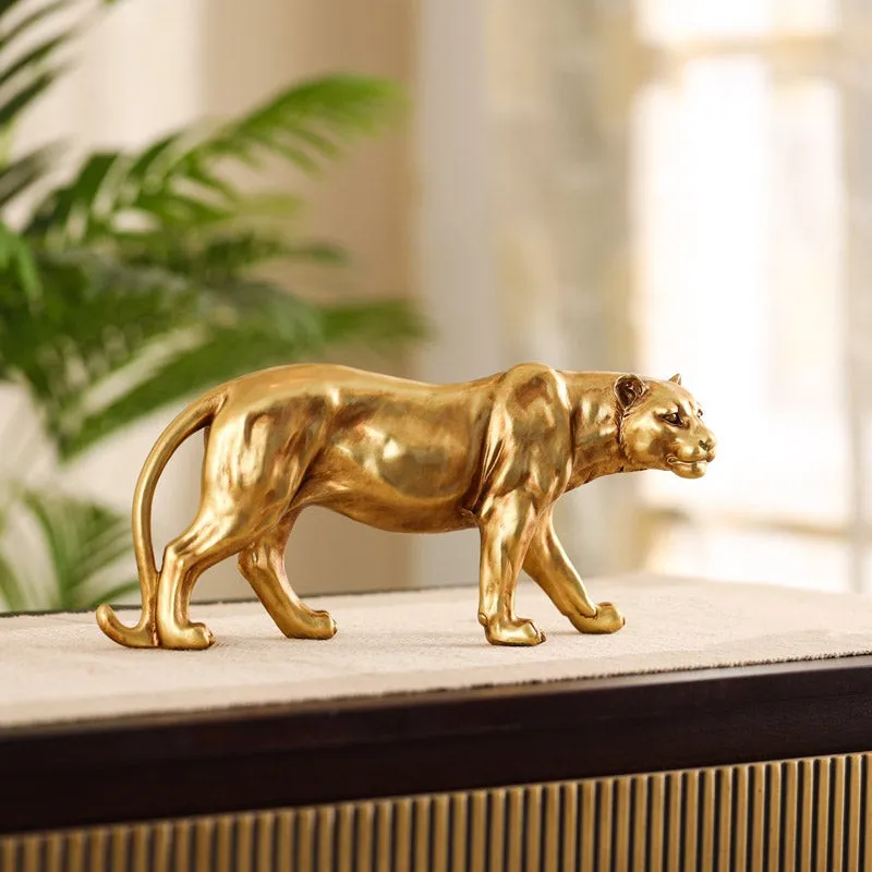 Golden Leopard Showpiece media 7