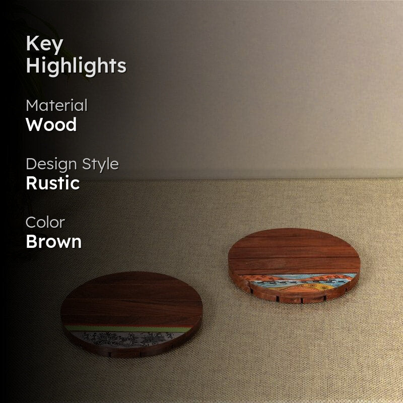 Shonala Wooden Trivet - Set Of Two media 2