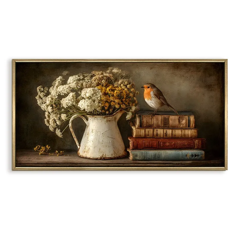 Vintage Perch Canvas Wall Painting With Frame media 3