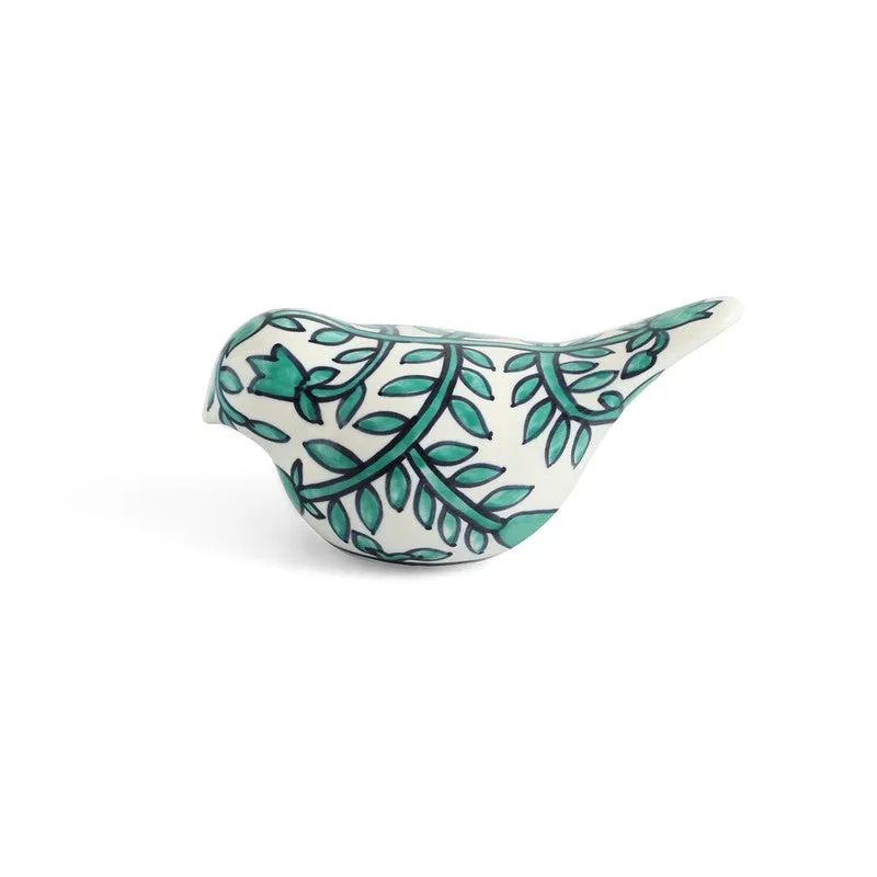 Perching Bird Ceramic Handpainted Showpiece) media 3