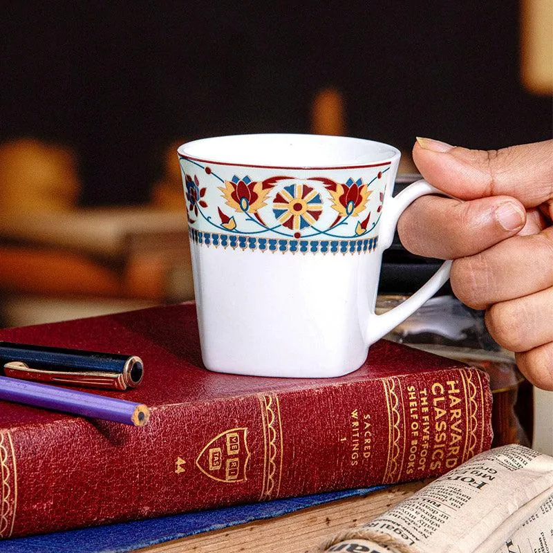 Sonaki Darvia Floral Bone China Tea Cup (180 mL Each) - Set Of Six media 1