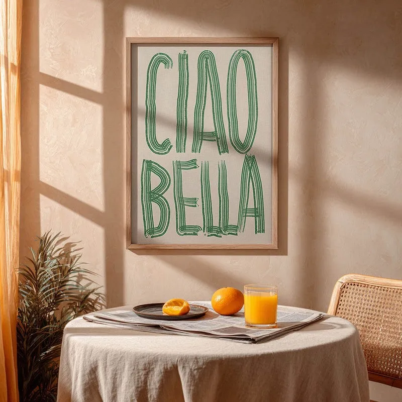 Ciao Bella Archival Canvas Wall Art - Brown media 4