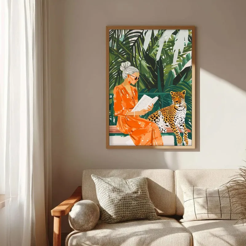Aranya Grace Canvas Wall Painting With Brown Frame media 7