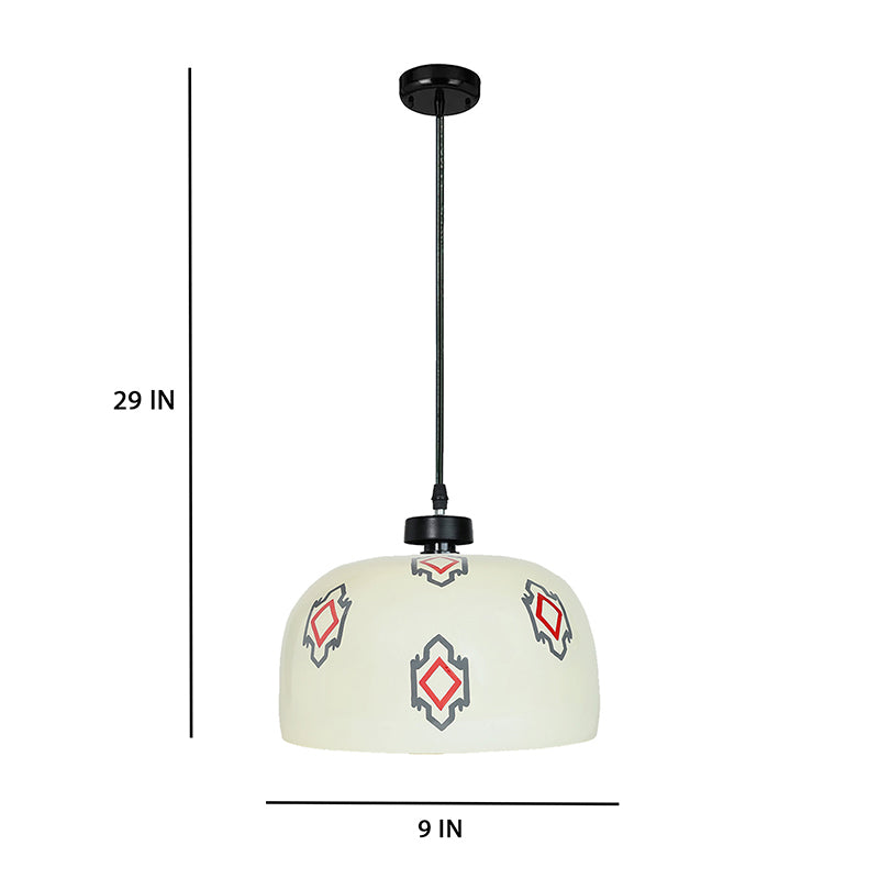 Prism Dance Hand Painted Glass Ceiling Lamp media 6