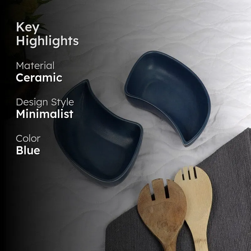 Cashew Coma Ceramic Platter - Set of Two media 2