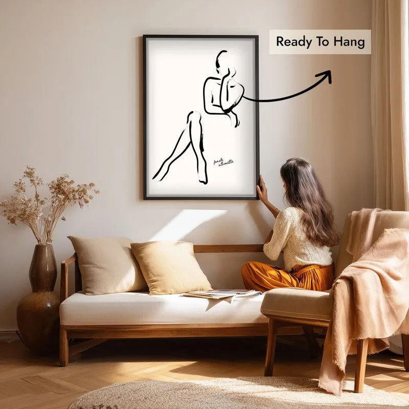 Unfolded Ease Canvas Wall Painting With Black Frame media 7