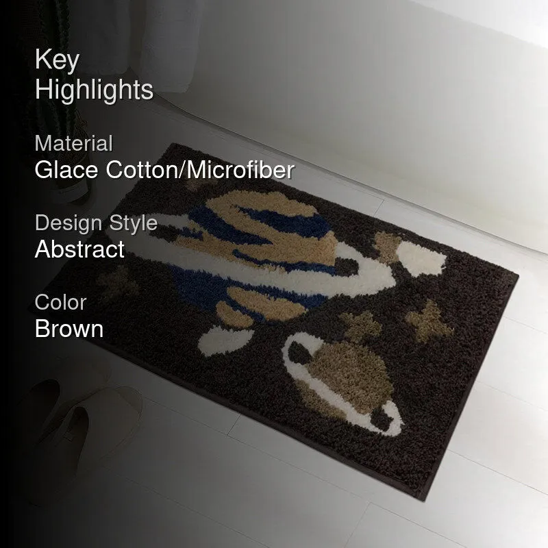 Planetarium Microfiber Bath Mat - Brown media 2