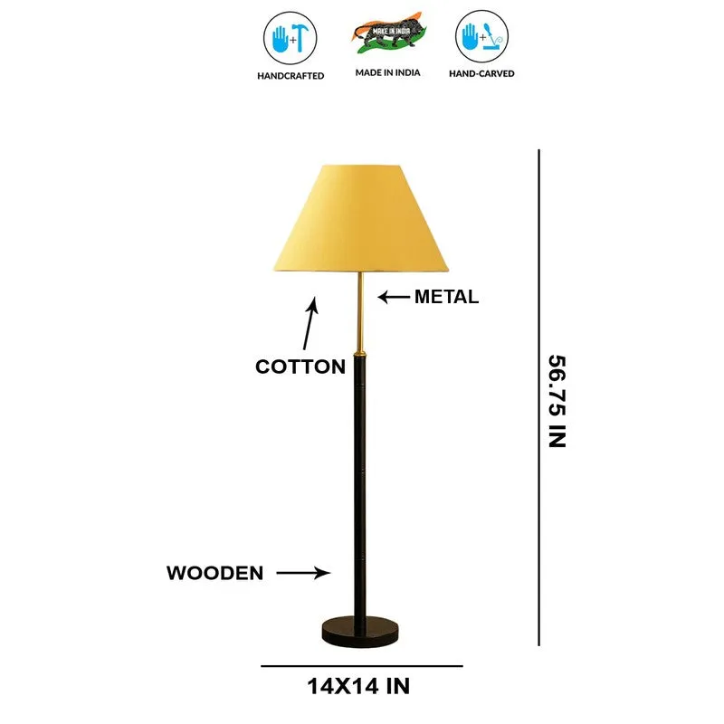 Halo Beam Wooden Floor Lamp - Yellow media 8
