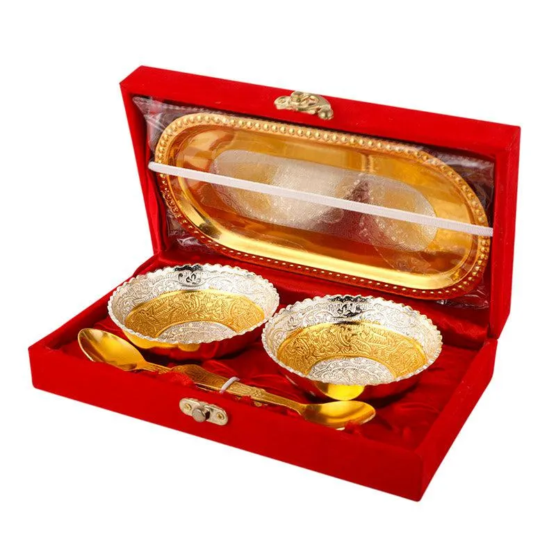 Nandini Bowl With Spoon & Tray (100 ML) - Set Of Five media 4