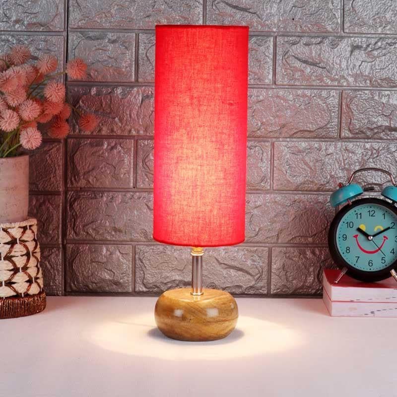 Rapsy Fabric Table Lamp - Red,Brown
