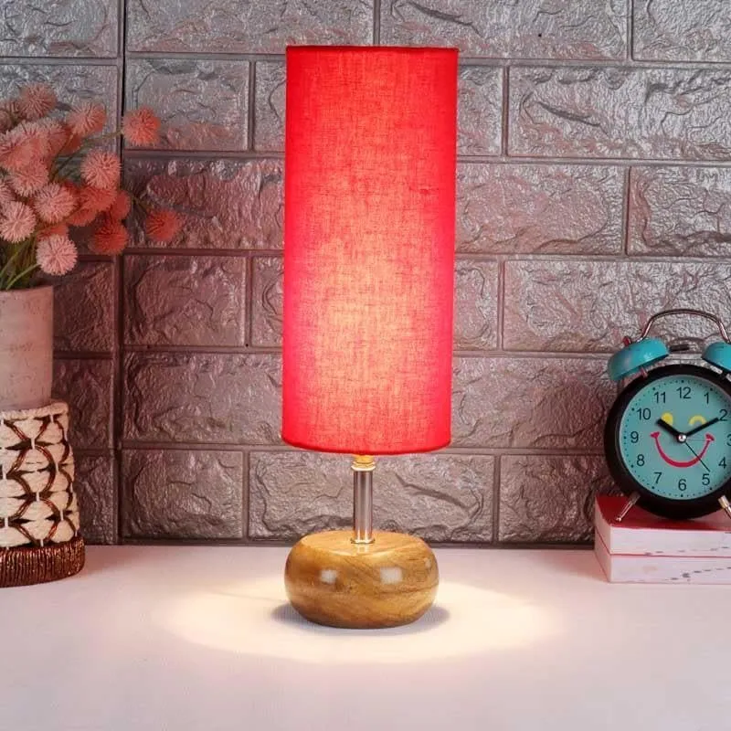 Rapsy Fabric Table Lamp - Red,Brown media 1