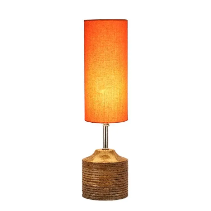 Solids Galore Fabric Table Lamp - Orange,Brown media 6