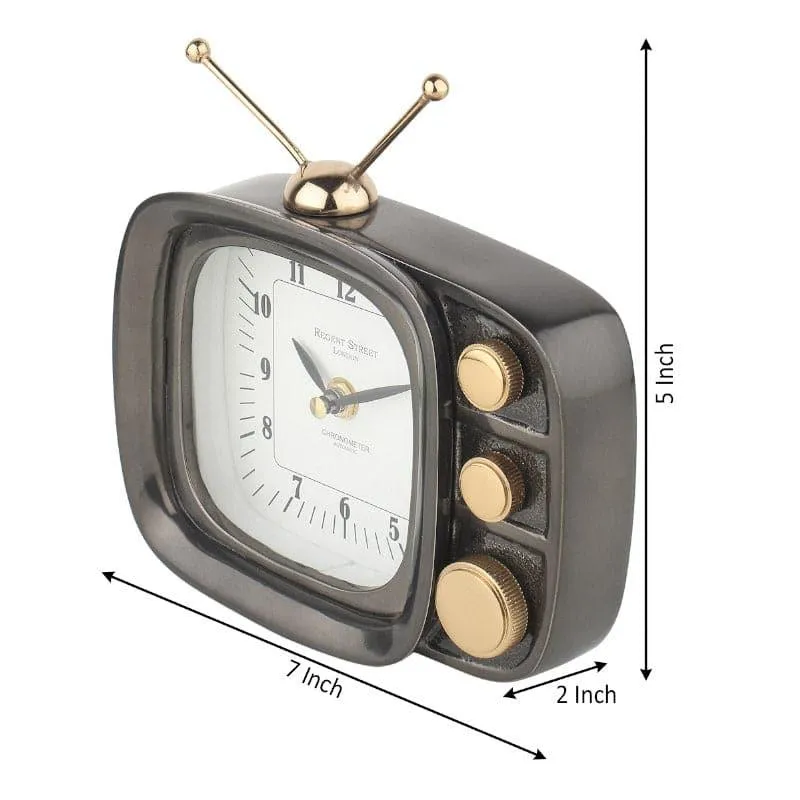 Dura Vintage TV Table Clock - Black media 5