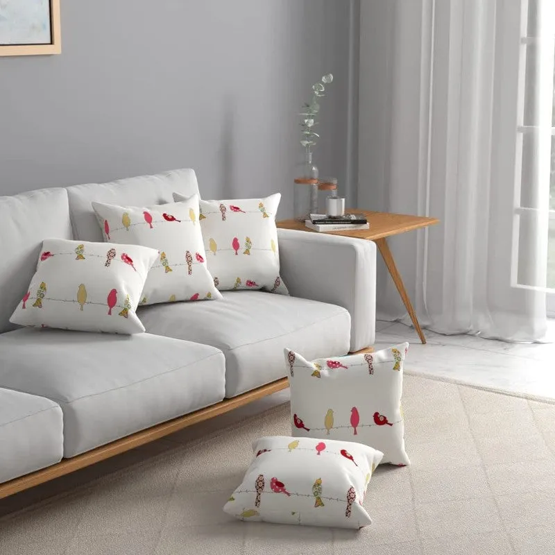 Urban Space Multicolor Cotton Cushion Covers - Set Of Five media 1