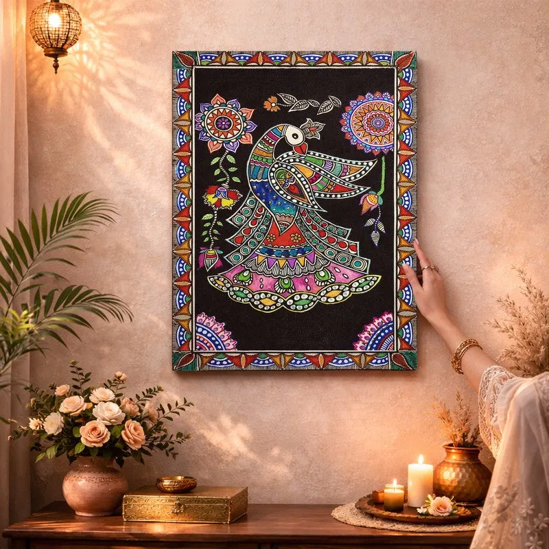 Peacock Bloom Canvas Wall Art & Paintings media 3