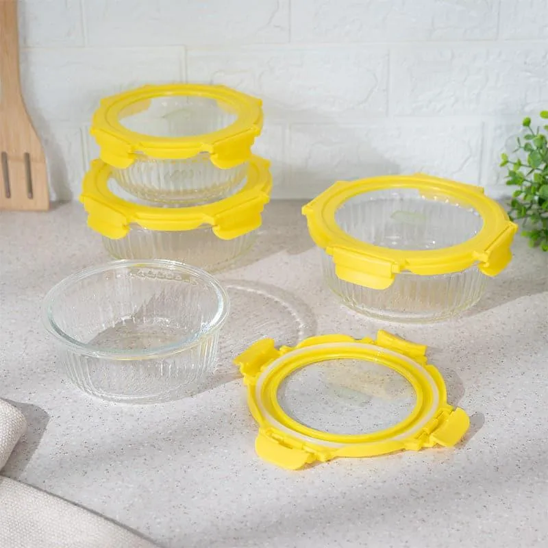 Iva Glass Lunch Box (620 ML/950 ML) - Set Of Four media 1