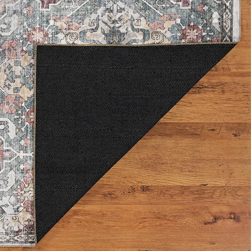Isabella Ethnic Polyester Carpet - Grey & Brown media 7